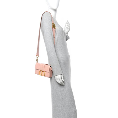 Christian Dior Snakeskin 30 Montaigne Box Bag Rose Clair 2 of 11