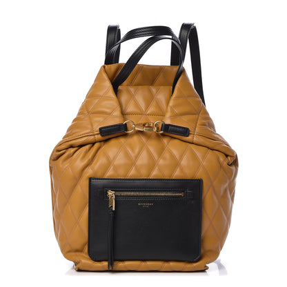 Givenchy Rubberized Canvas Quilted Duo Backpack Golden 1 of 12