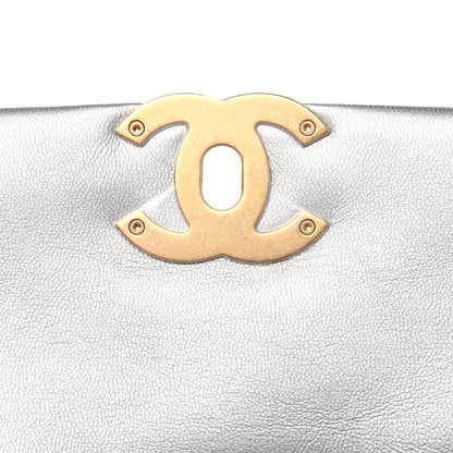 Chanel Metallic Goatskin Quilted Medium Chanel 19 Flap Silver 10 of 18