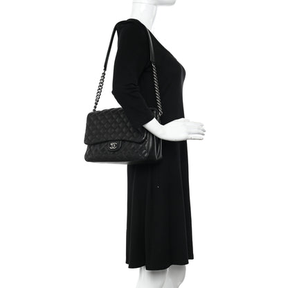 Chanel Caviar Quilted Medium Rock In Rome Single Flap Black 2 of 12