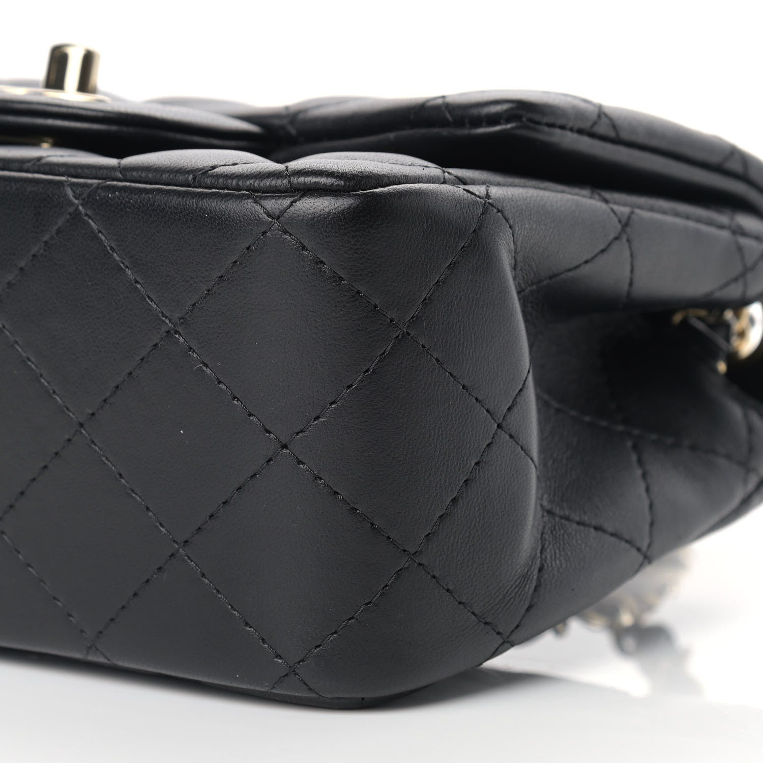 Chanel Lambskin Quilted Mini Square Flap Black 9 of 11