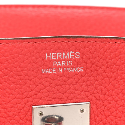 Hermes Taurillon Clemence Birkin 35 Rouge Pivoine 5 of 10