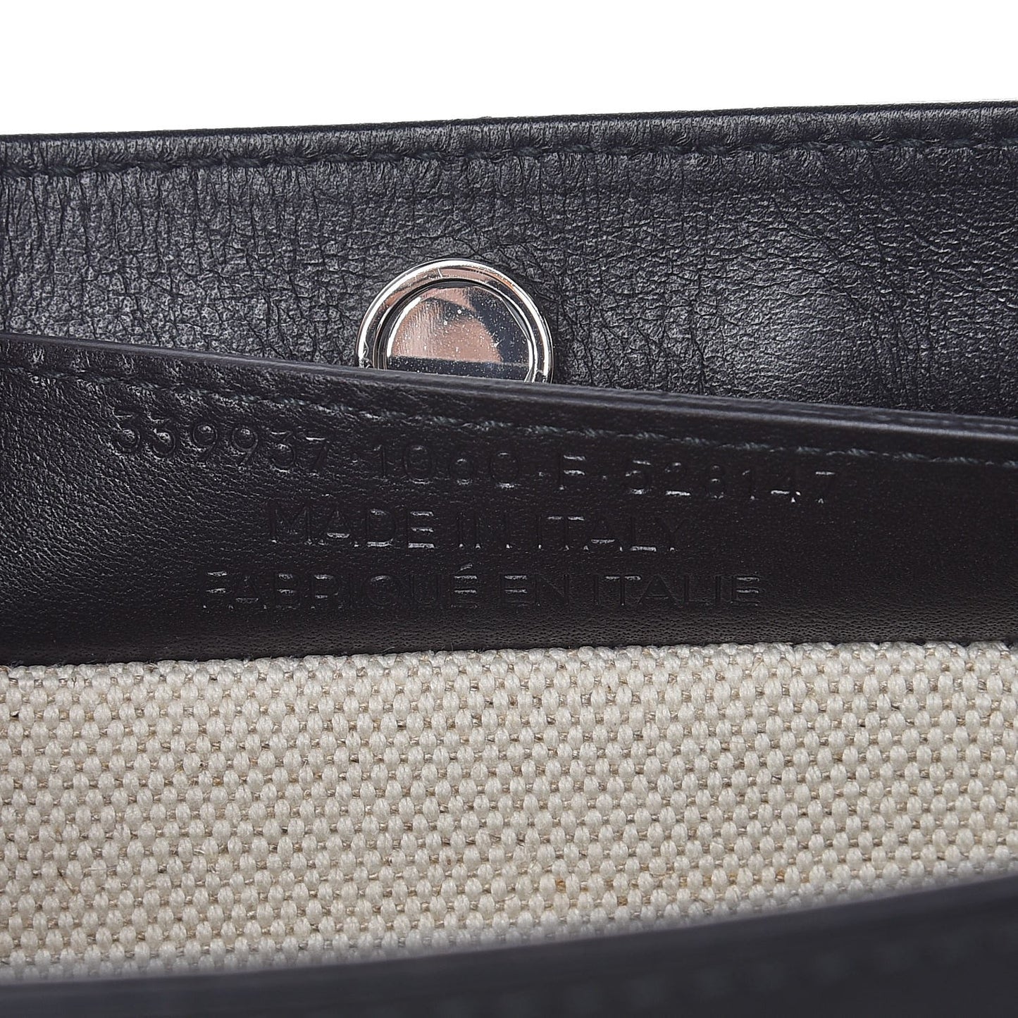 Cotton Canvas Pochette Crossbody Bag Black