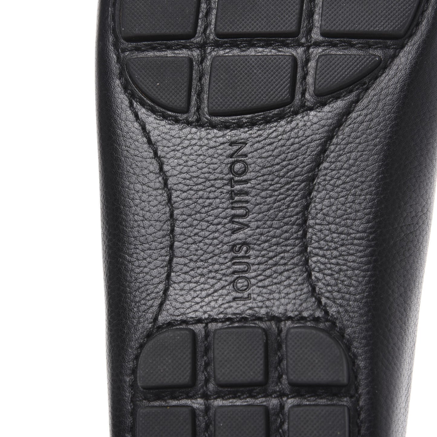 Grained Calfskin Monte Carlo Car Shoe Moccasin Loafers 8 Black