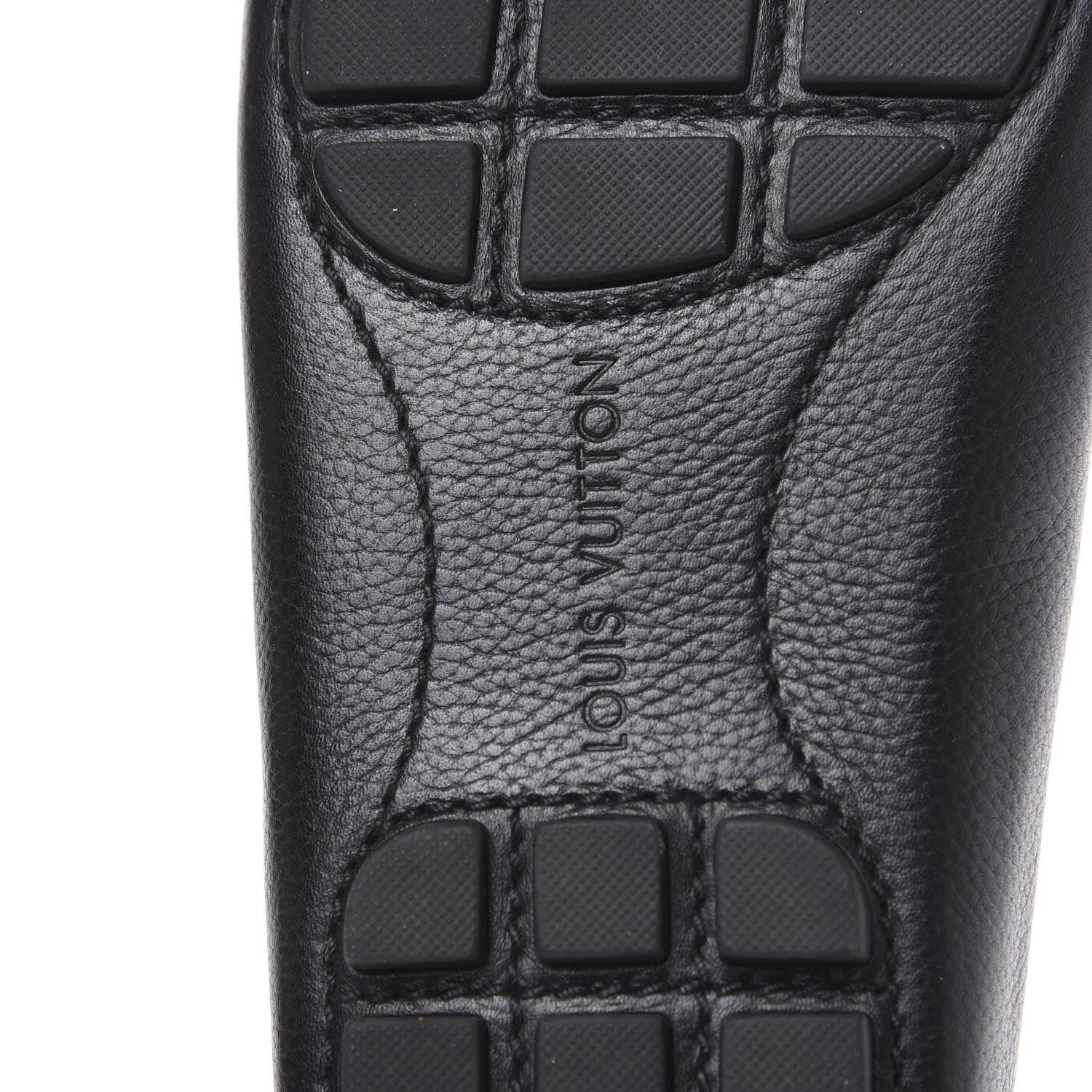 Louis Vuitton Grained Calfskin Monte Carlo Car Shoe Moccasin Loafers 8 Black 8 of 8