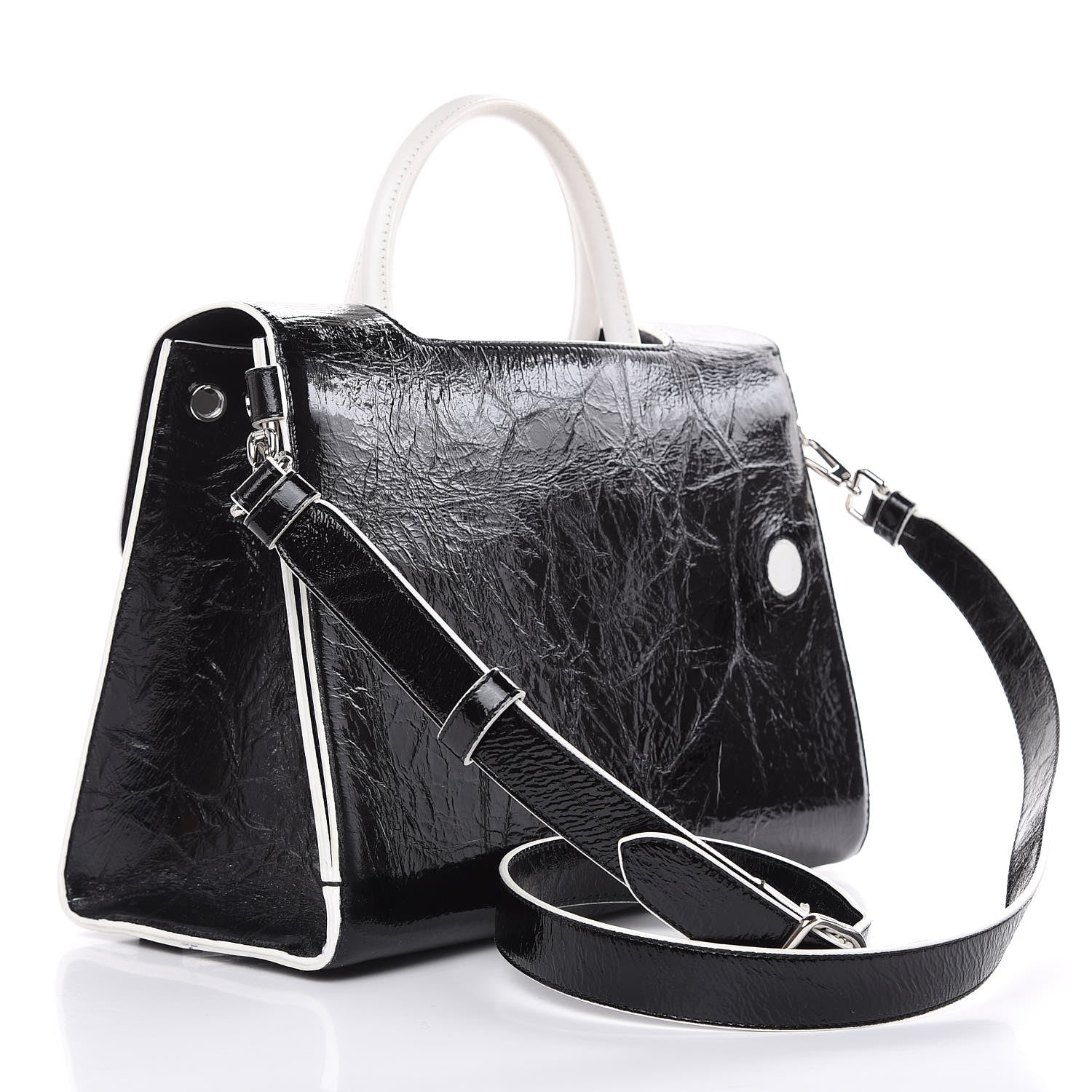 Christian Dior Crinkled Calfskin Medium Diorever Flap Black 3 of 11