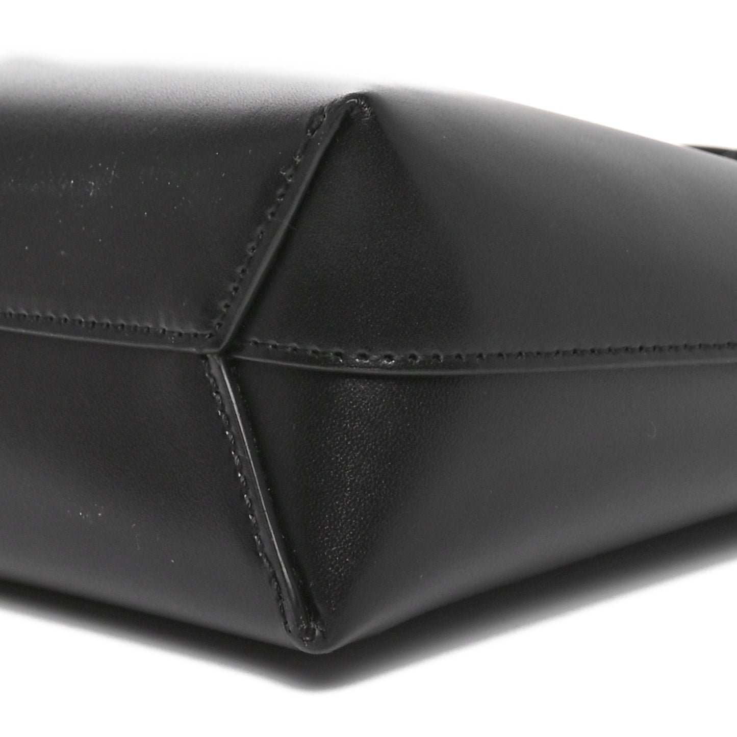 Calfskin Mini Toy Shopping Tote Black