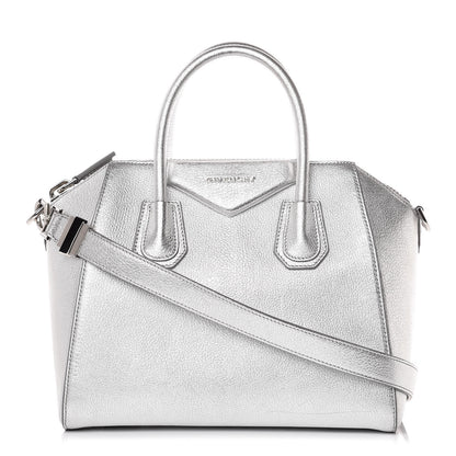Givenchy Metallic Sugar Goatskin Small Antigona Silver 1 of 12