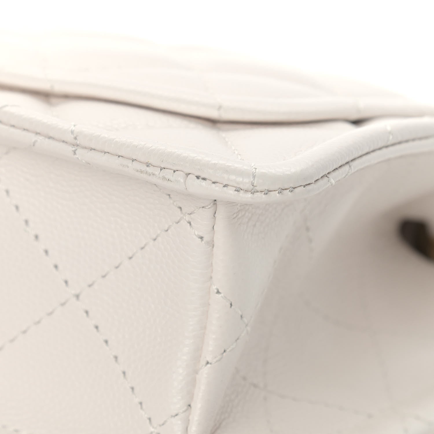 Chanel Caviar Quilted Mini Sweet Classic Flap White 10 of 10