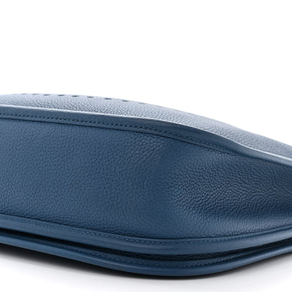 Hermes Taurillon Clemence Evelyne III PM Deep Blue 10 of 10