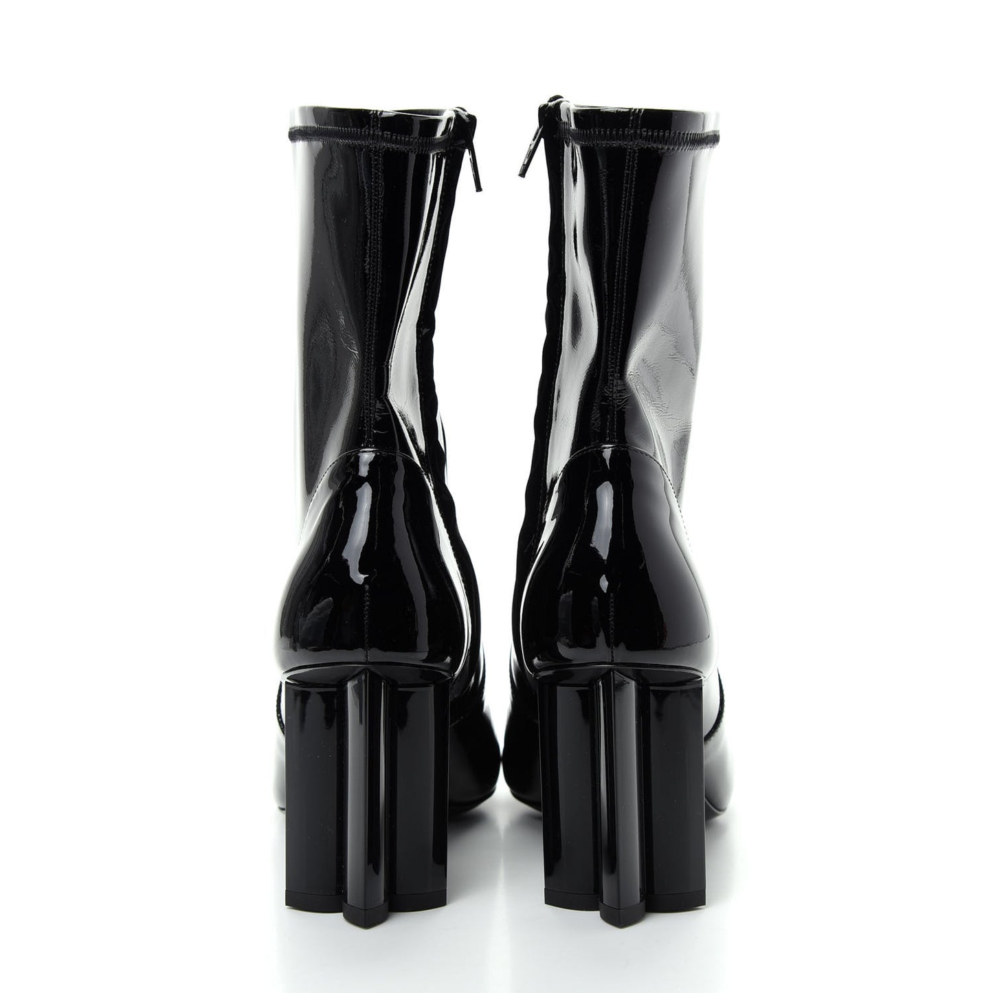 Patent Silhouette Ankle Boots 37.5 Black