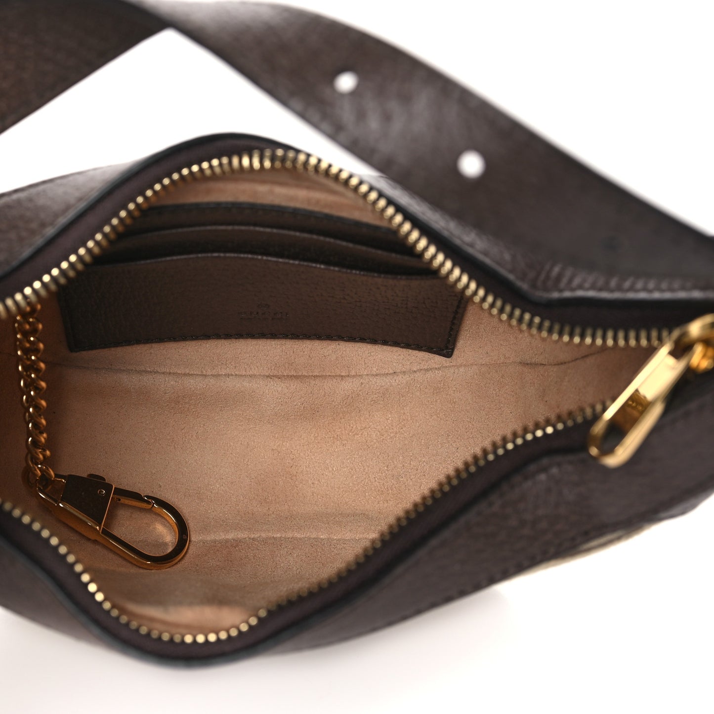 Monogram Jumbo GG Textured Dollar Calfskin Web Mini Ophidia Half Moon Hobo Camel Ebony New Acero