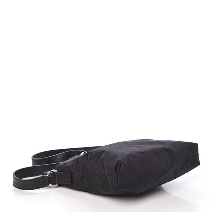 Gucci Nylon Monogram Dollar Calfskin Flat Messenger Bag Black 4 of 10