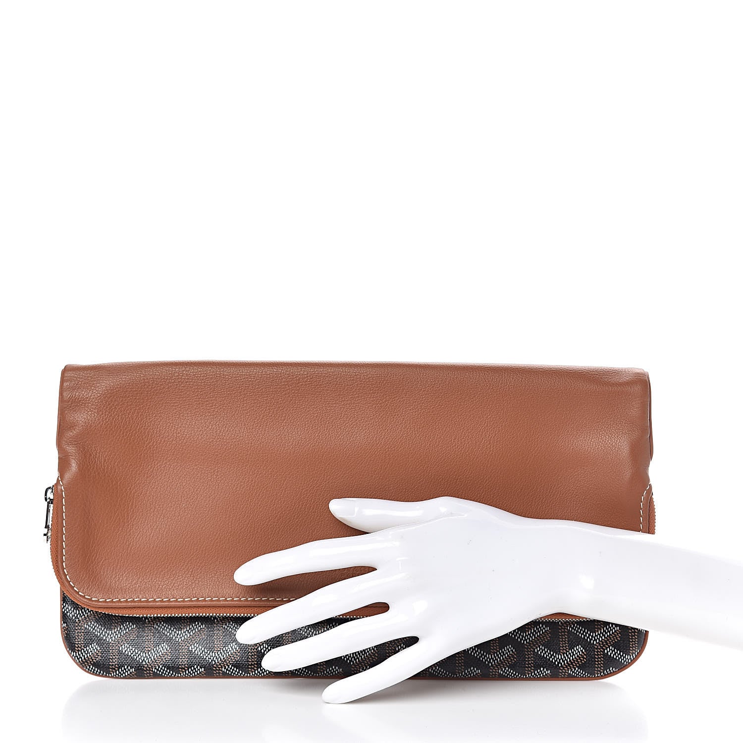 Goyard Goyardine Sainte Marie Soft Clutch Black Gold 2 of 7