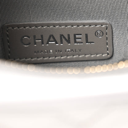 Chanel Aged Calfskin Chevron Quilted Small Gabrielle Hobo Grey 6 of 14