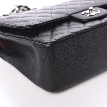 Chanel Caviar Quilted Jumbo Double Flap Black 8 of 9