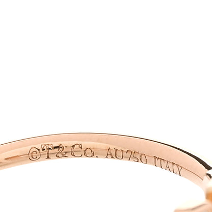 Tiffany 18K Rose Gold Diamond T Wire Ring 54 7 4 of 5