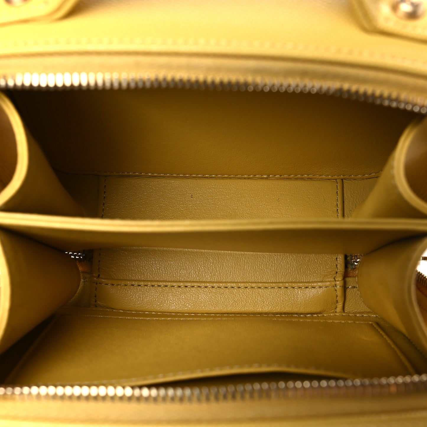 Caviar Quilted Small CC Filigree Vanity Case Yellow