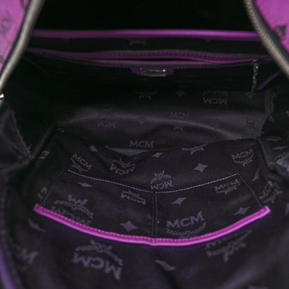 MCM Visetos Medium Sprinkle Stud Stark Backpack Purple 5 of 9
