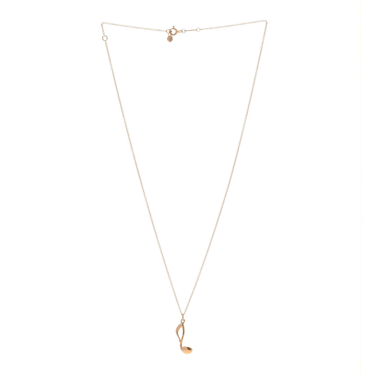 18K Rose Gold Paloma Picasso Graffiti Music Note Pendant Necklace