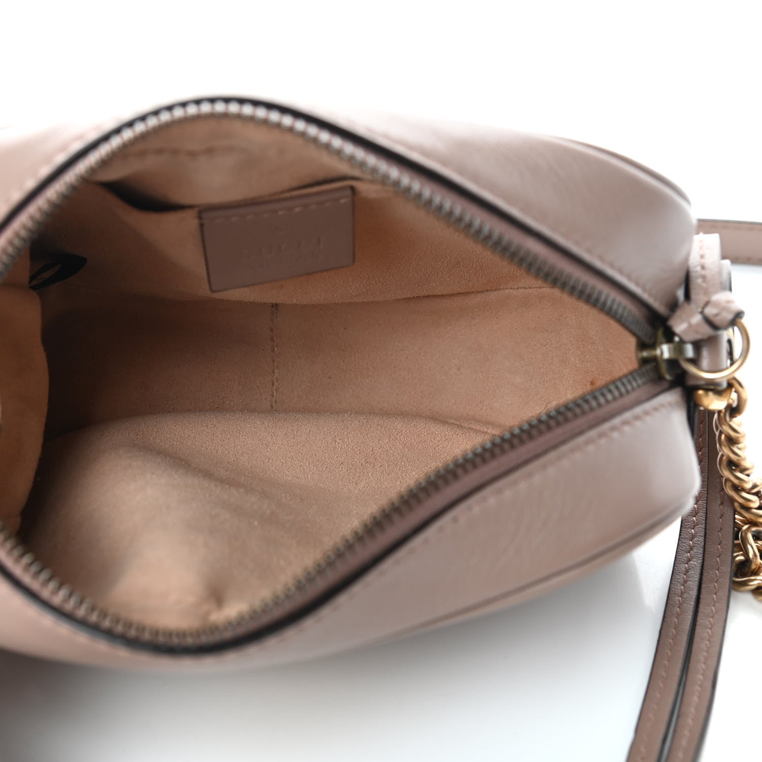 Gucci Calfskin Matelasse Mini GG Marmont Chain Shoulder Bag Porcelain Rose 5 of 10