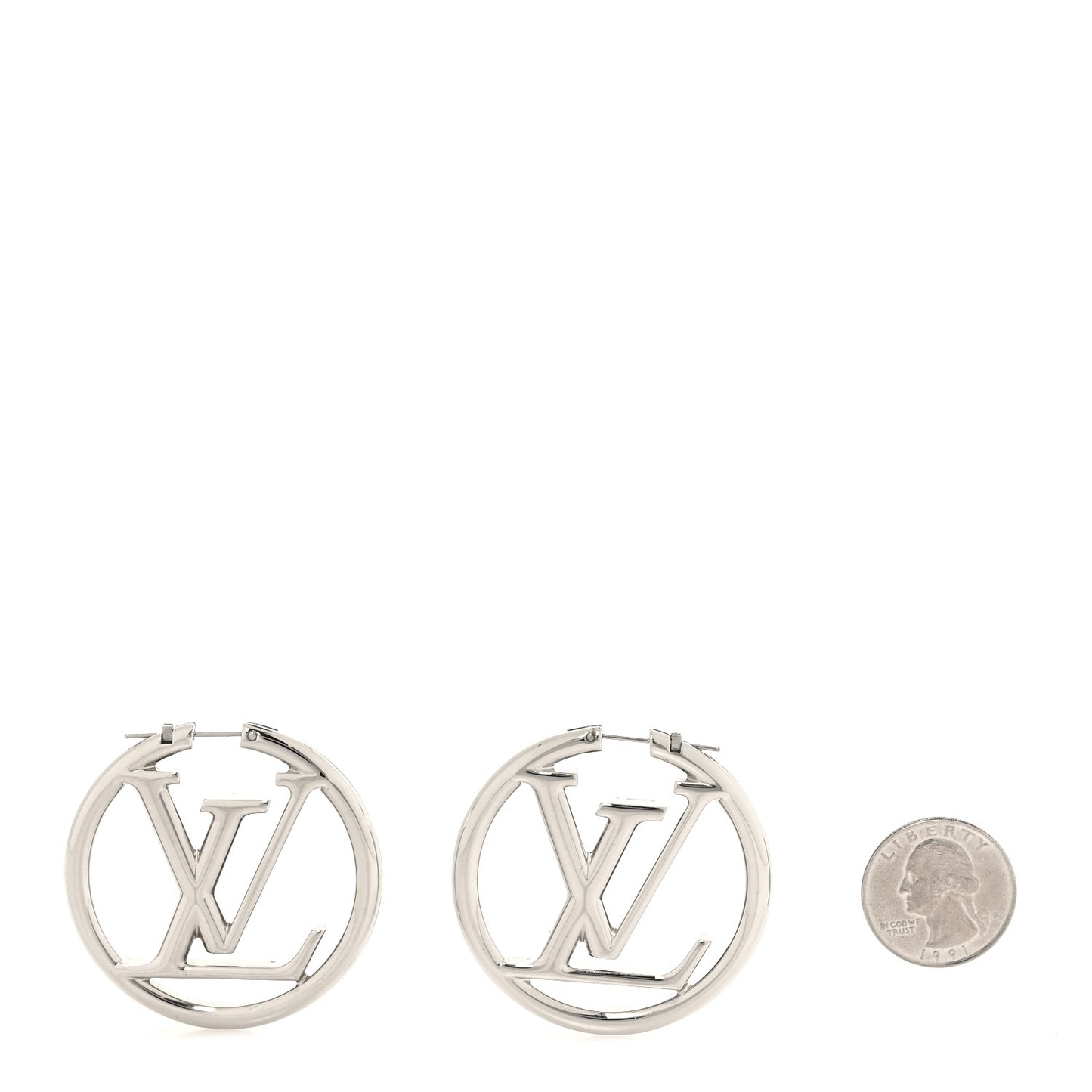 Palladium Louise Hoop Earrings Silver