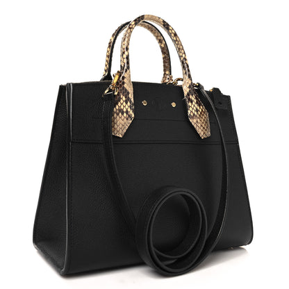 Louis Vuitton Taurillon Snakeskin City Steamer PM Black 3 of 11