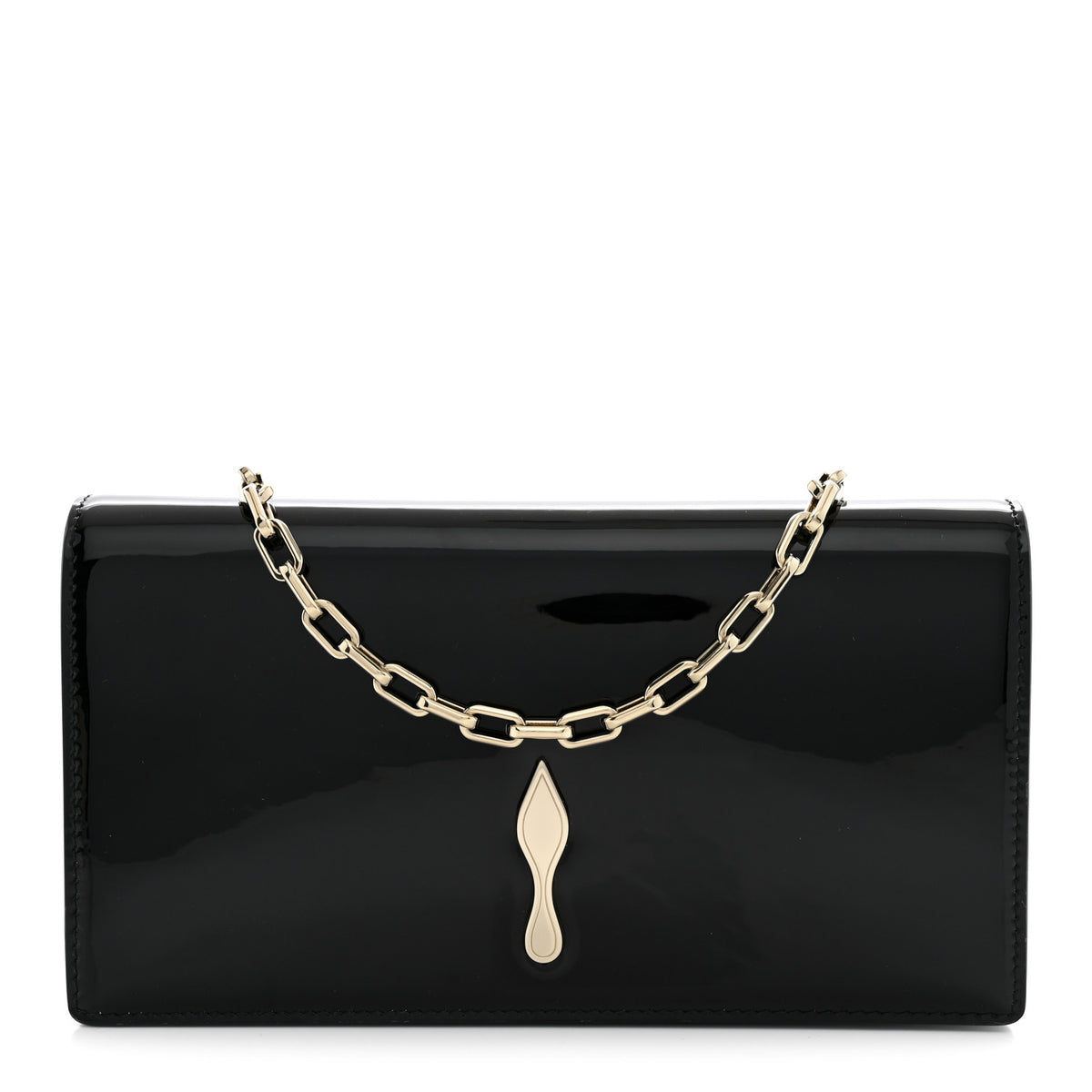 Patent Bettina Clutch Black