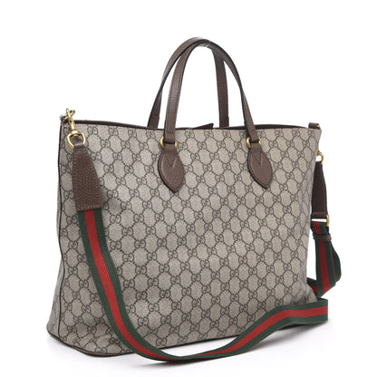 Gucci Soft GG Supreme Monogram Courrier Medium Crossbody Tote Beige New Acero 3 of 10