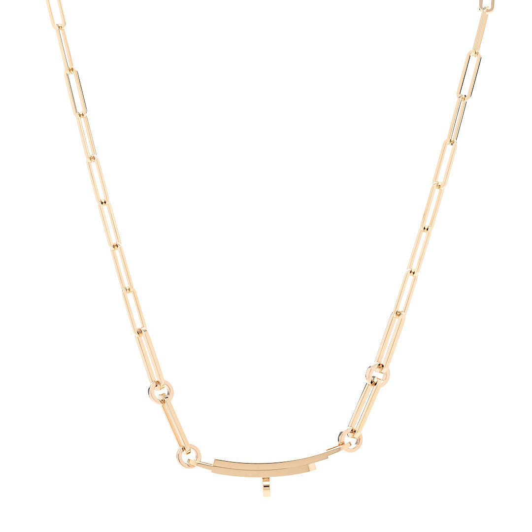 Hermes 18K Yellow Gold Diamond Pave Kelly Chaine Choker Necklace 1 of 6