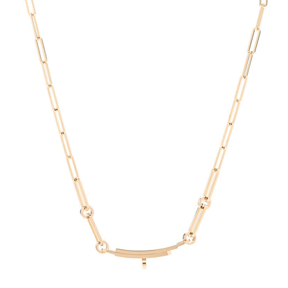 Hermes 18K Yellow Gold Diamond Pave Kelly Chaine Choker Necklace 1 of 6
