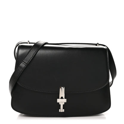 The Row Polished Saddle Calfskin Sofia 8.75 Shoulder Bag Black 1 of 9