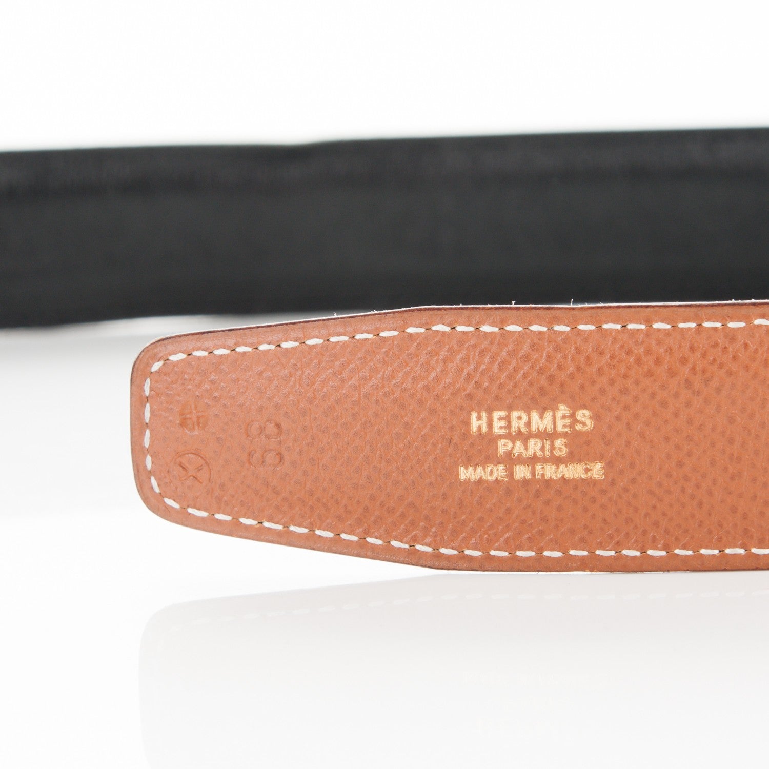 Hermes Box Epsom 32mm H Belt 68 Black Gold 5 of 6