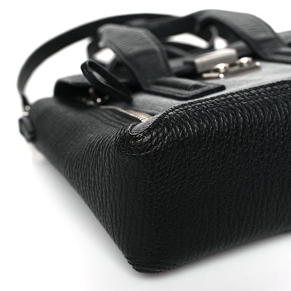 3.1 Phillip Lim Textured Calfskin Denim Mini Pashli Satchel Black 8 of 10