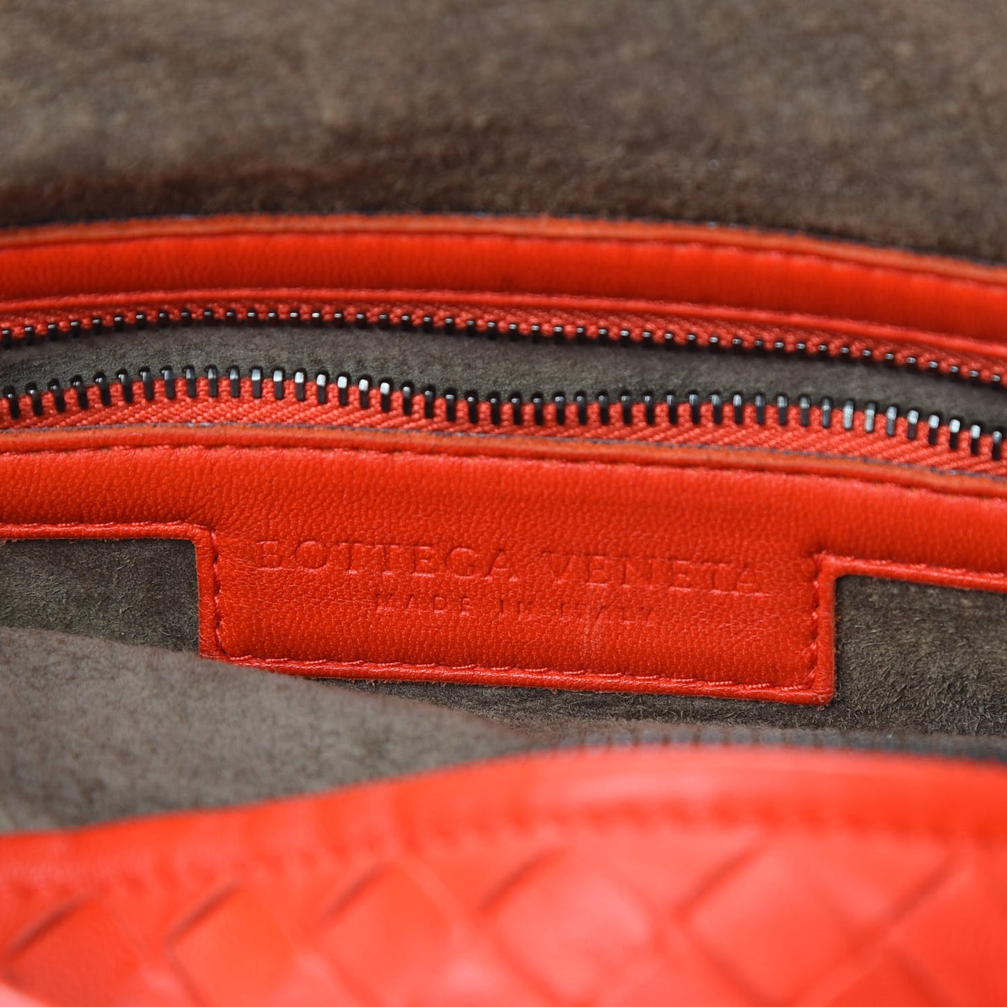 Nappa Intrecciato Montaigne Rings Satchel Red