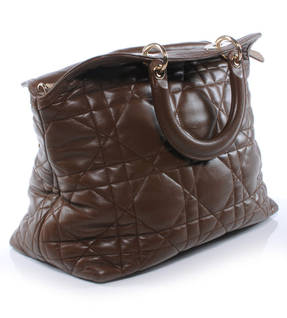 Christian Dior Cannage Python Medium Granville Marron Fonce 3 of 8