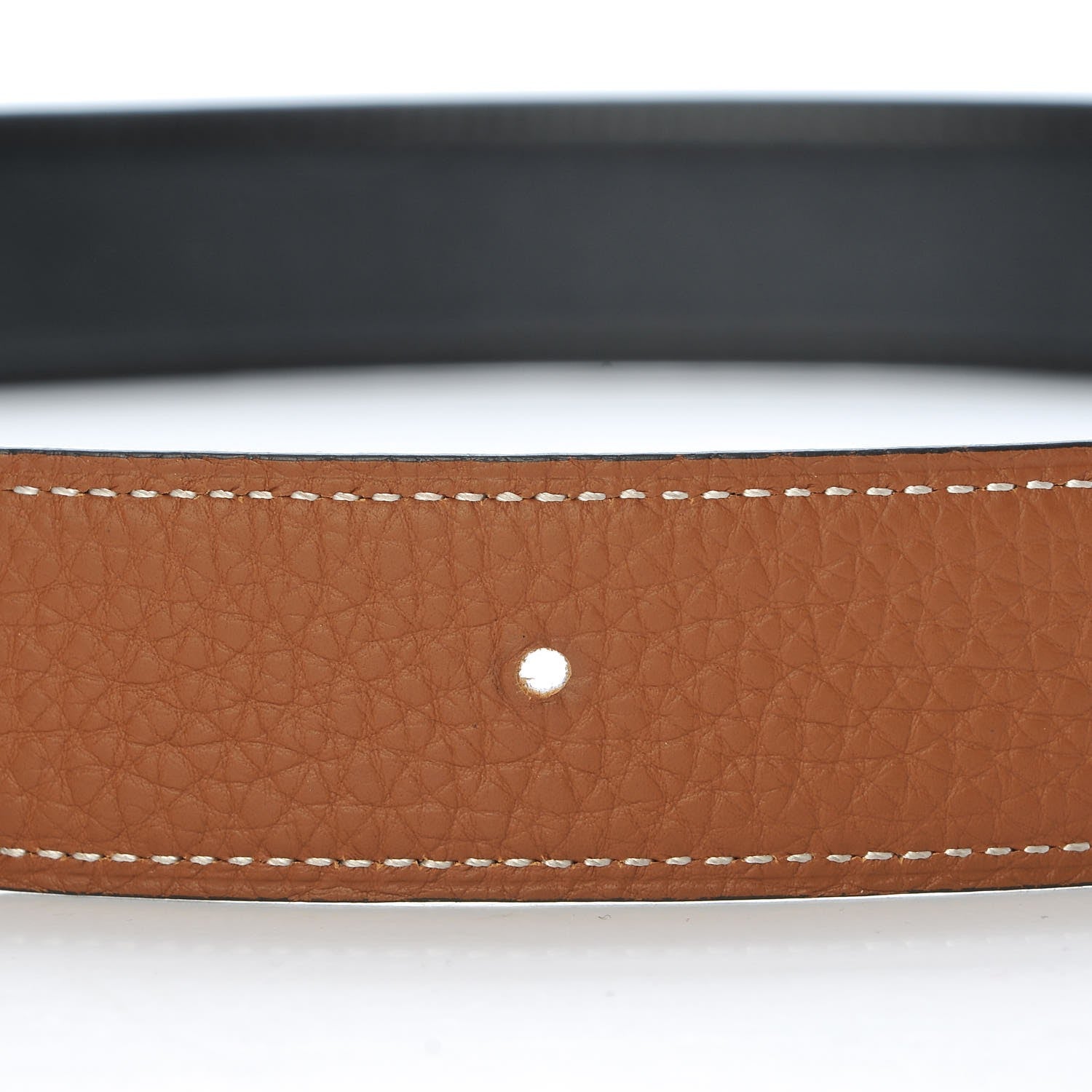 Hermes Box Togo 32mm H Belt 115 Black Gold 6 of 10