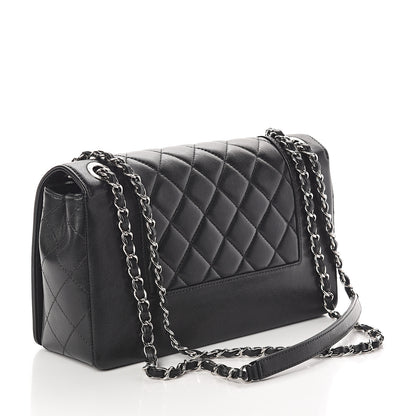 Chanel Sheepskin Quilted Vintage Mademoiselle Flap Black 2 of 9
