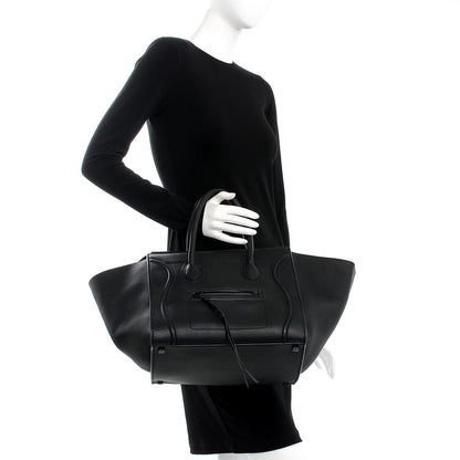 Celine Supple Calfskin Medium Phantom Luggage Black 2 of 10