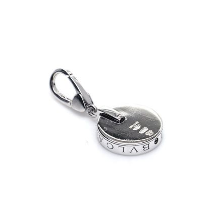 Bulgari 18K White Gold Black Onyx Optical Charm Pendant 5 of 5