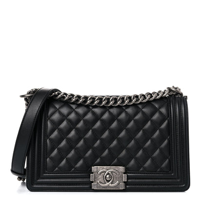 Chanel Calfskin Quilted Medium Boy Flap Black 1 of 14