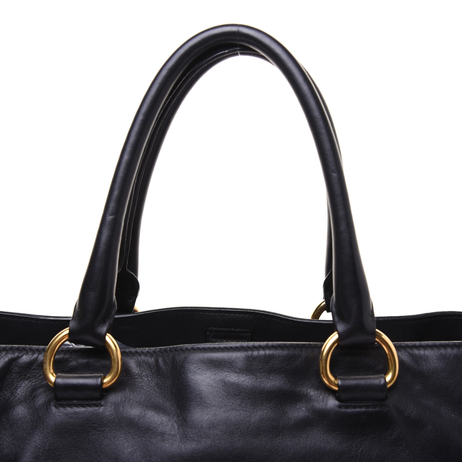 Prada Soft Calf Tote Black 16 of 18