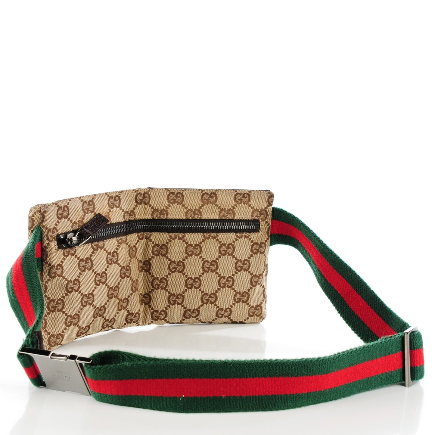 Monogram Web Belt Bag Dark Brown