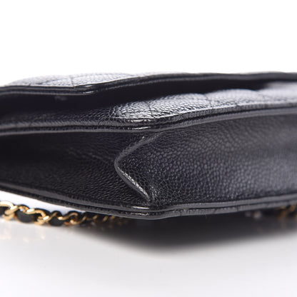 Chanel Caviar Quilted Wallet On Chain WOC Black 9 of 11