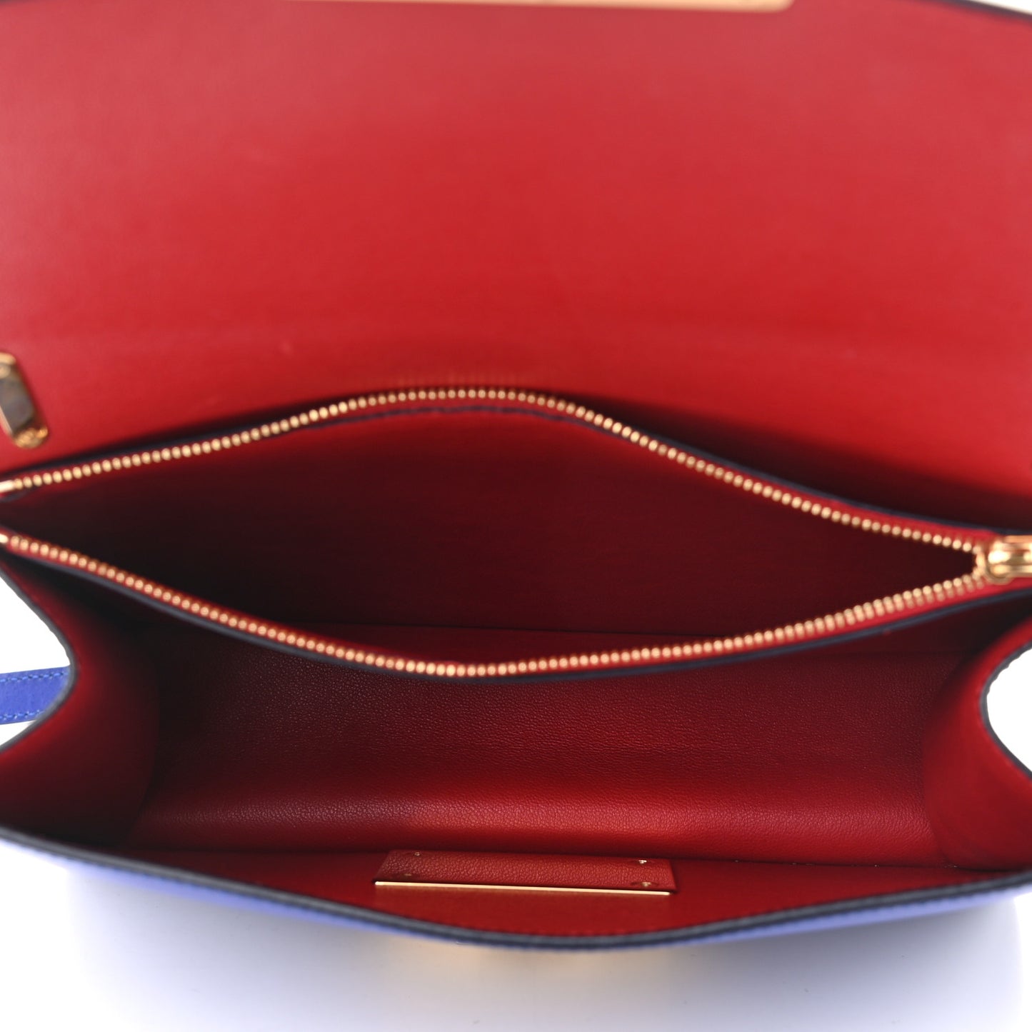 Smooth Calfskin Aileen Gancio Lock Shoulder Bag Blue