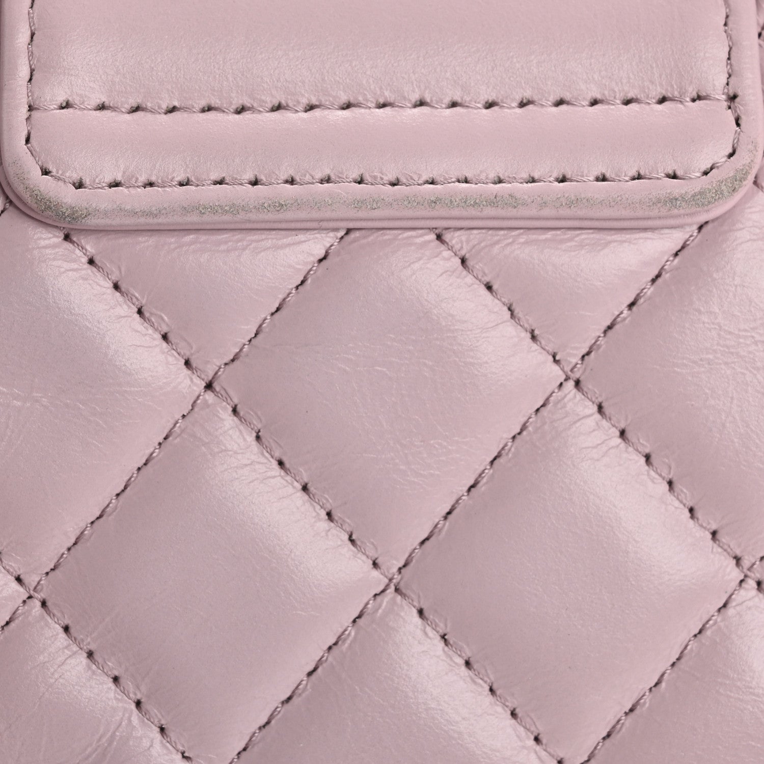 Chanel Shiny Aged Calfskin Quilted Mini Nano Kelly Shopper Light Pink 17 of 17