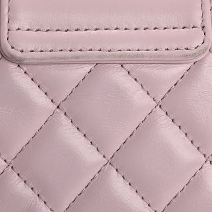 Chanel Shiny Aged Calfskin Quilted Mini Nano Kelly Shopper Light Pink 17 of 17