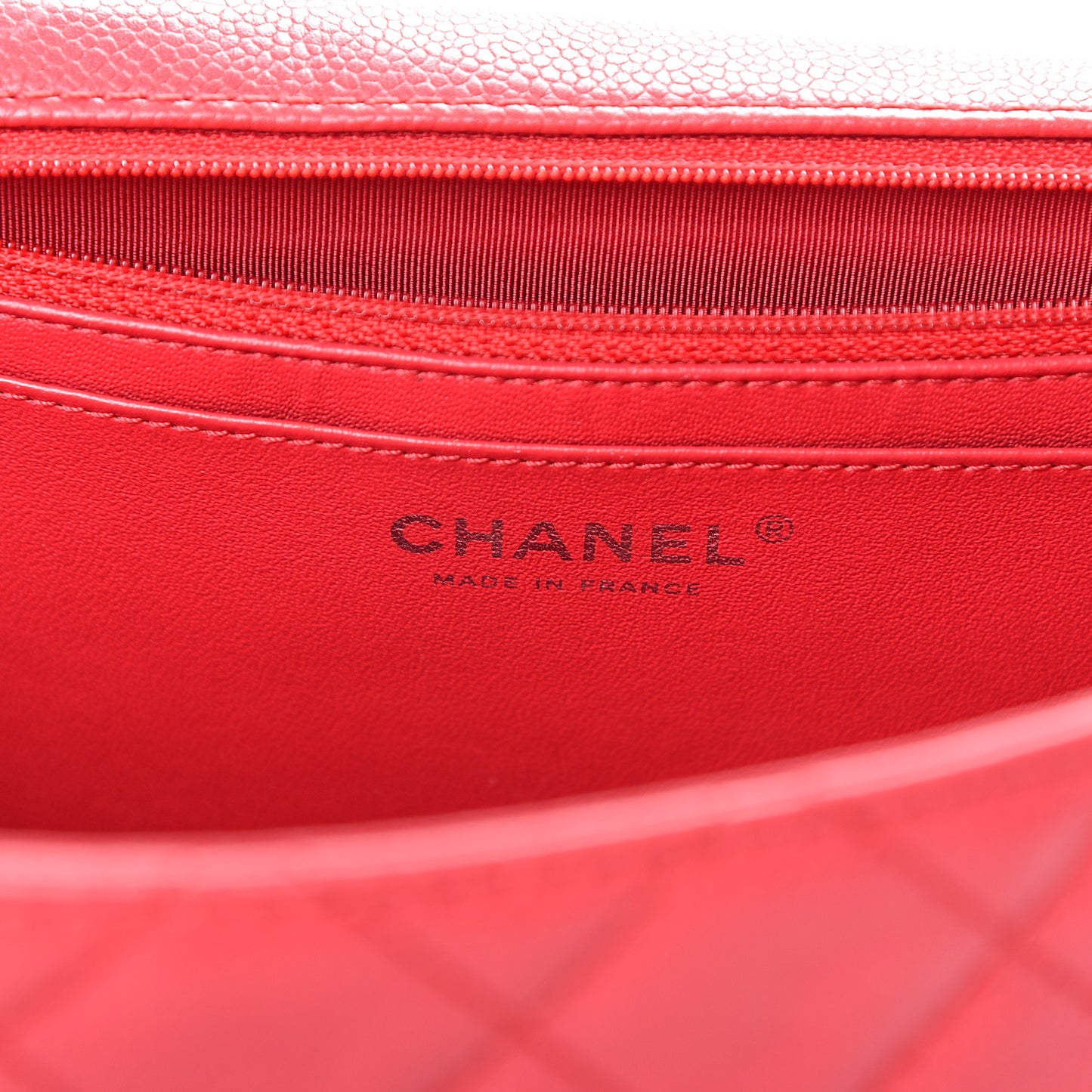 Washed Caviar Quilted Jumbo Single Flap Fuchsia