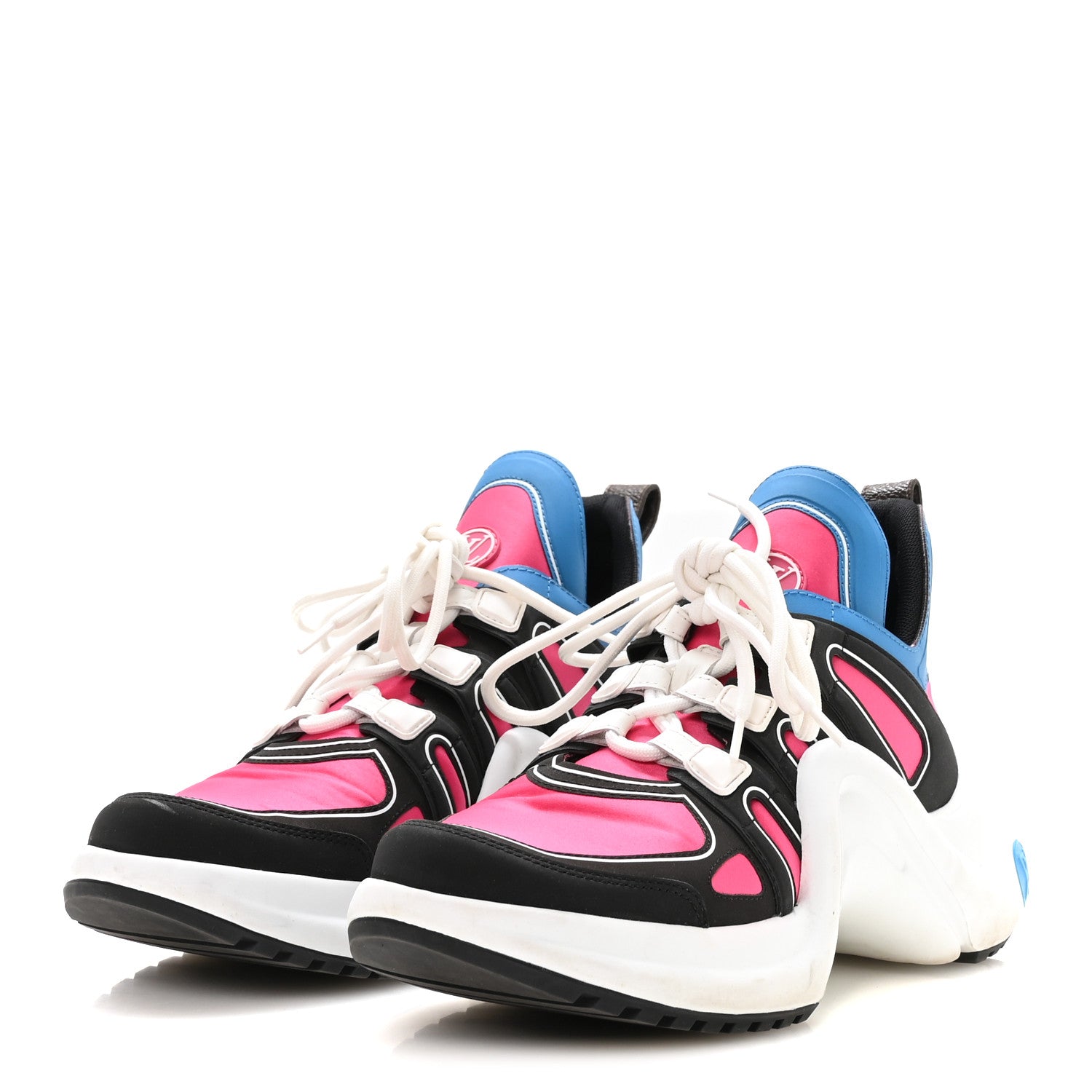 Louis Vuitton Calfskin Technical Satin LV Archlight Sneakers 38.5 Rose Pop Pink 4 of 8