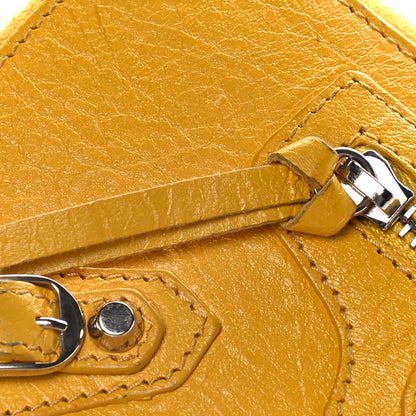 Balenciaga Agneau Classic Silver Hardware Continental Zip Around Jaune Epi 15 of 19